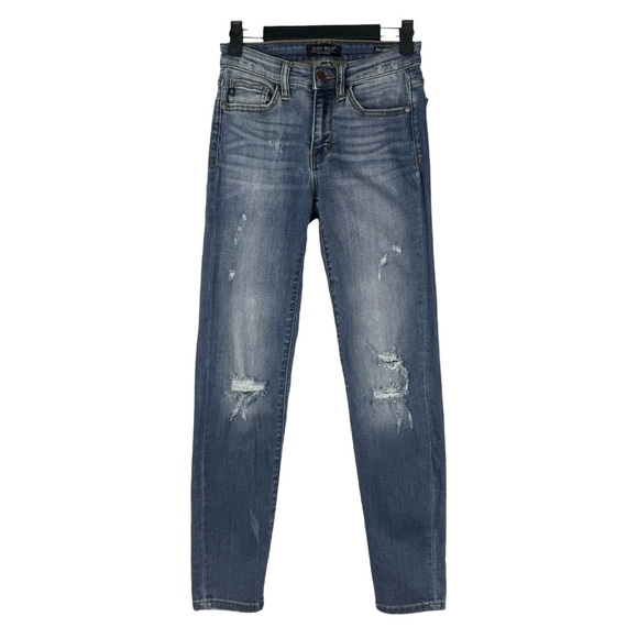Judy Blue Women’s Jeans Relaxed Fit Size 3/26 Distressed Blue - Picture 1 of 9